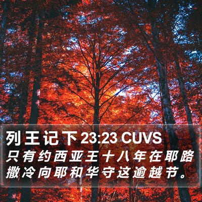 列 王 记 下 23:23 CUVS Bible Verse Image