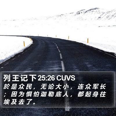 列 王 记 下 25:26 CUVS Bible Verse Image