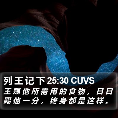 列 王 记 下 25:30 CUVS Bible Verse Image