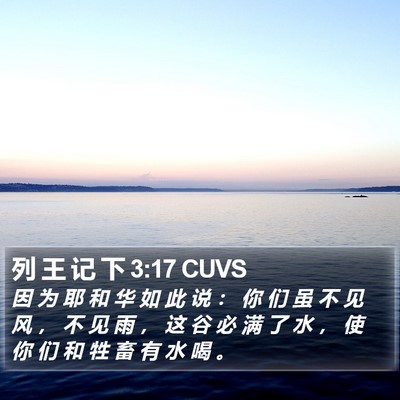 列 王 记 下 3:17 CUVS Bible Verse Image