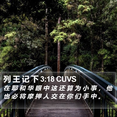 列 王 记 下 3:18 CUVS Bible Verse Image