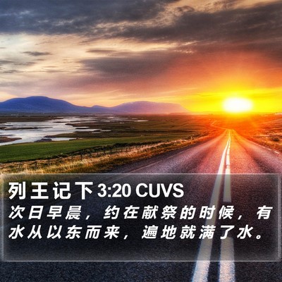 列 王 记 下 3:20 CUVS Bible Verse Image