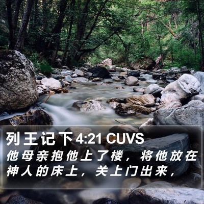 列 王 记 下 4:21 CUVS Bible Verse Image