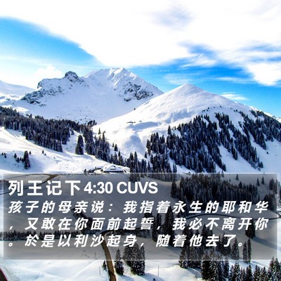 列 王 记 下 4:30 CUVS Bible Verse Image