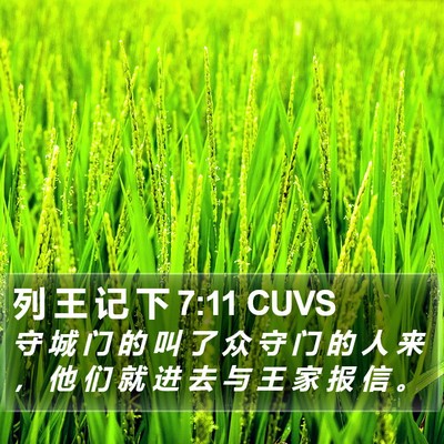 列 王 记 下 7:11 CUVS Bible Verse Image