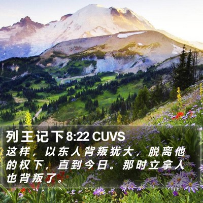 列 王 记 下 8:22 CUVS Bible Verse Image