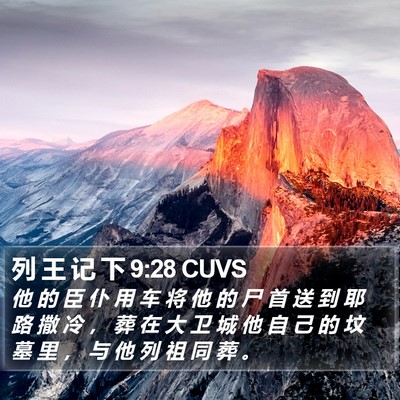 列 王 记 下 9:28 CUVS Bible Verse Image
