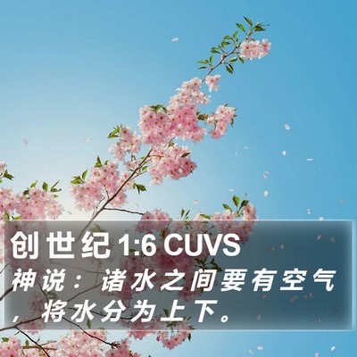 创 世 纪 1:6 CUVS Bible Verse Image