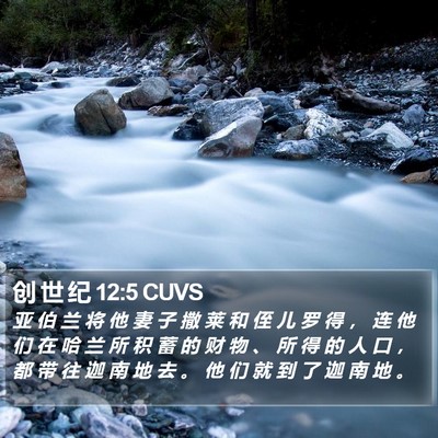 创 世 纪 12:5 CUVS Bible Verse Image