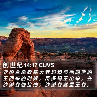 创 世 纪 14:17 CUVS Bible Verse Image