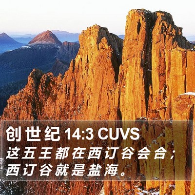 创 世 纪 14:3 CUVS Bible Verse Image