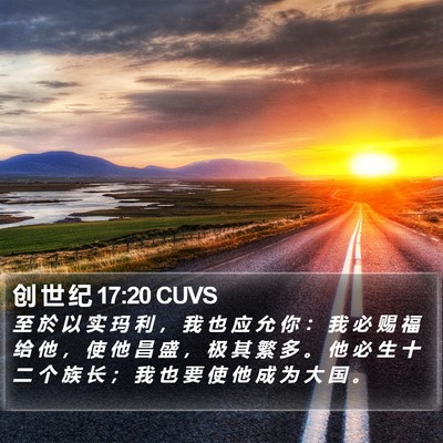 创 世 纪 17:20 CUVS Bible Verse Image
