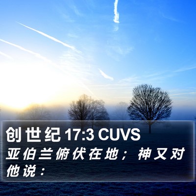 创 世 纪 17:3 CUVS Bible Verse Image