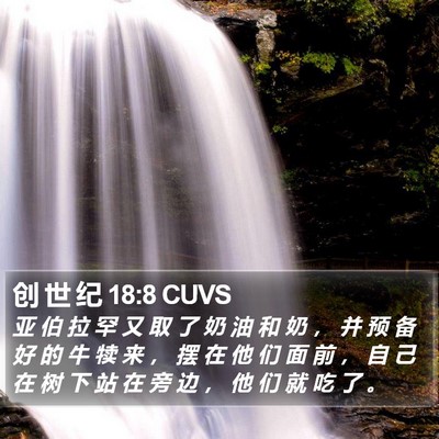 创 世 纪 18:8 CUVS Bible Verse Image