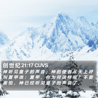 创 世 纪 21:17 CUVS Bible Verse Image