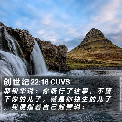 创 世 纪 22:16 CUVS Bible Verse Image