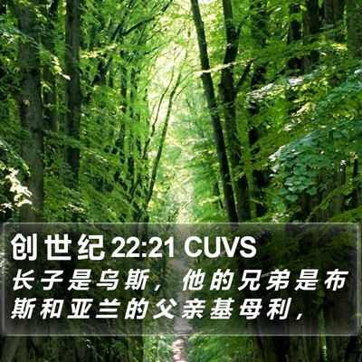 创 世 纪 22:21 CUVS Bible Verse Image