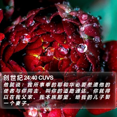 创 世 纪 24:40 CUVS Bible Verse Image
