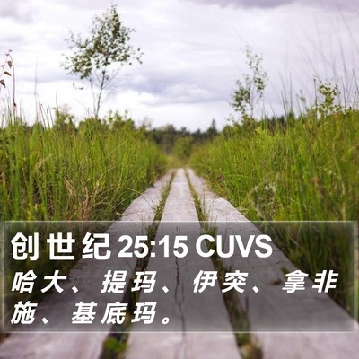 创 世 纪 25:15 CUVS Bible Verse Image