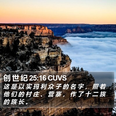 创 世 纪 25:16 CUVS Bible Verse Image