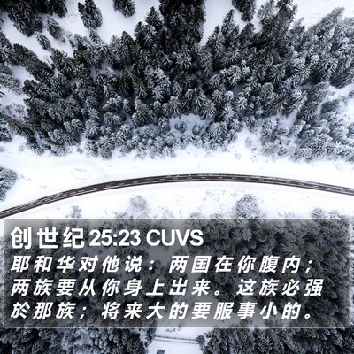 创 世 纪 25:23 CUVS Bible Verse Image