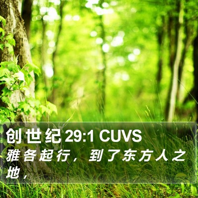 创 世 纪 29:1 CUVS Bible Verse Image