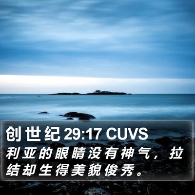创 世 纪 29:17 CUVS Bible Verse Image