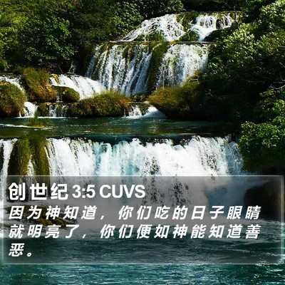 创 世 纪 3:5 CUVS Bible Verse Image
