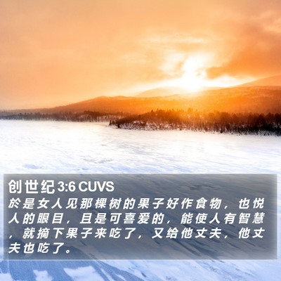 创 世 纪 3:6 CUVS Bible Verse Image