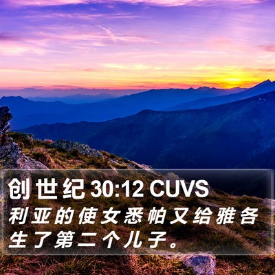 创 世 纪 30:12 CUVS Bible Verse Image