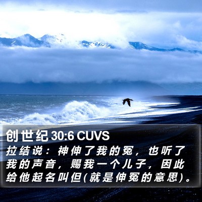 创 世 纪 30:6 CUVS Bible Verse Image