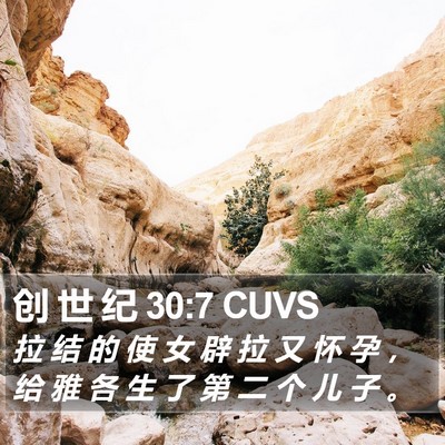 创 世 纪 30:7 CUVS Bible Verse Image