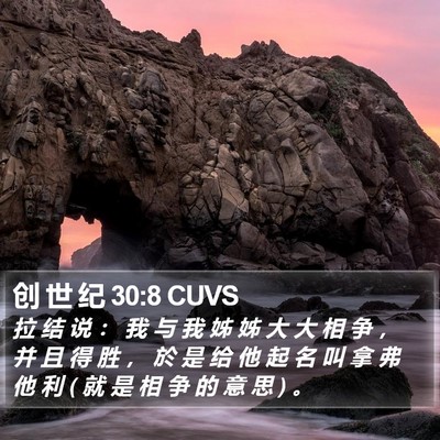 创 世 纪 30:8 CUVS Bible Verse Image