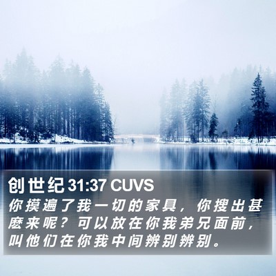 创 世 纪 31:37 CUVS Bible Verse Image