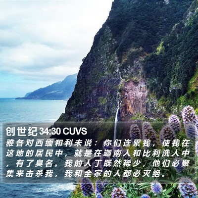 创 世 纪 34:30 CUVS Bible Verse Image