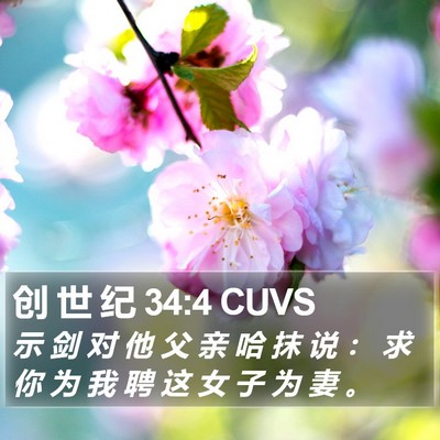创 世 纪 34:4 CUVS Bible Verse Image