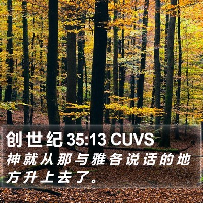 创 世 纪 35:13 CUVS Bible Verse Image