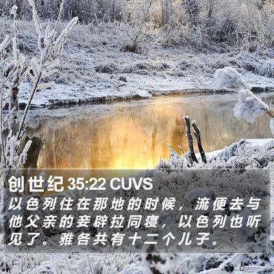 创 世 纪 35:22 CUVS Bible Verse Image