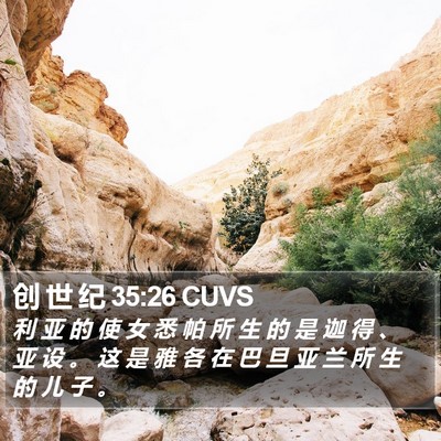 创 世 纪 35:26 CUVS Bible Verse Image