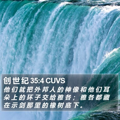 创 世 纪 35:4 CUVS Bible Verse Image