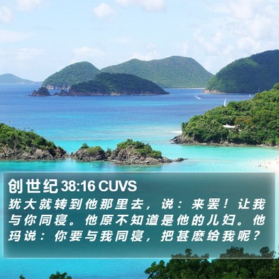 创 世 纪 38:16 CUVS Bible Verse Image