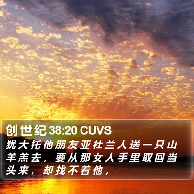 创 世 纪 38:20 CUVS Bible Verse Image