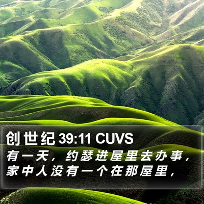 创 世 纪 39:11 CUVS Bible Verse Image