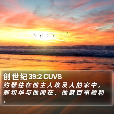 创 世 纪 39:2 CUVS Bible Verse Image