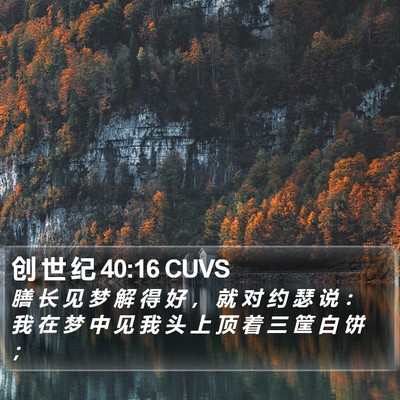 创 世 纪 40:16 CUVS Bible Verse Image