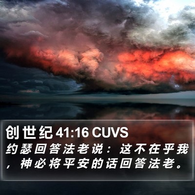 创 世 纪 41:16 CUVS Bible Verse Image