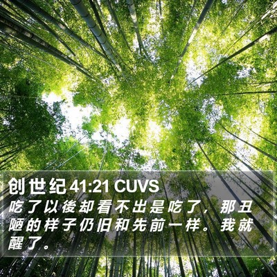 创 世 纪 41:21 CUVS Bible Verse Image