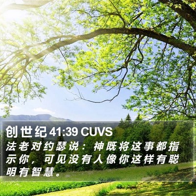 创 世 纪 41:39 CUVS Bible Verse Image