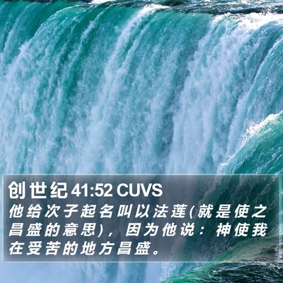 创 世 纪 41:52 CUVS Bible Verse Image