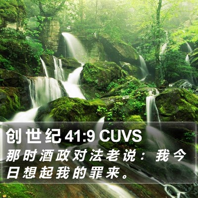 创 世 纪 41:9 CUVS Bible Verse Image
